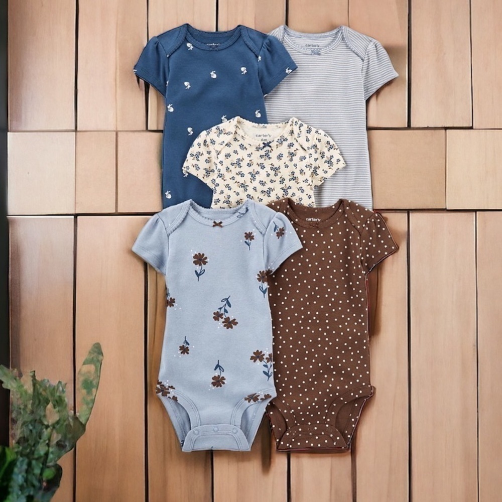 Carters 5 pack short sleeve Bodysuit | SIZE 12m